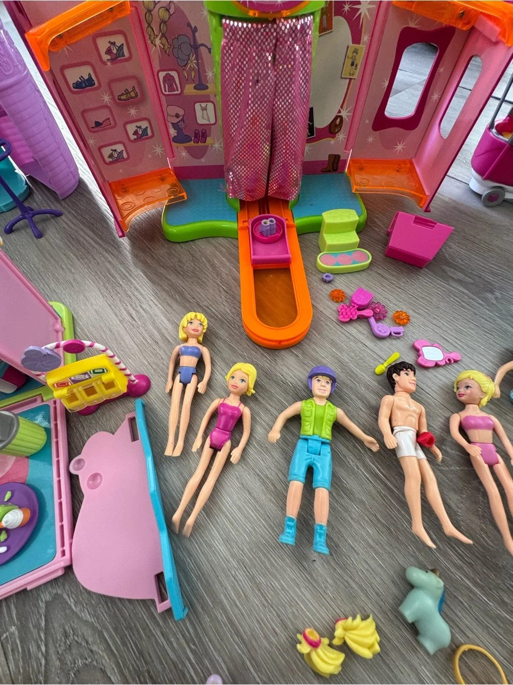 Large collection of vintage Polly Pocket dolls and Accessories